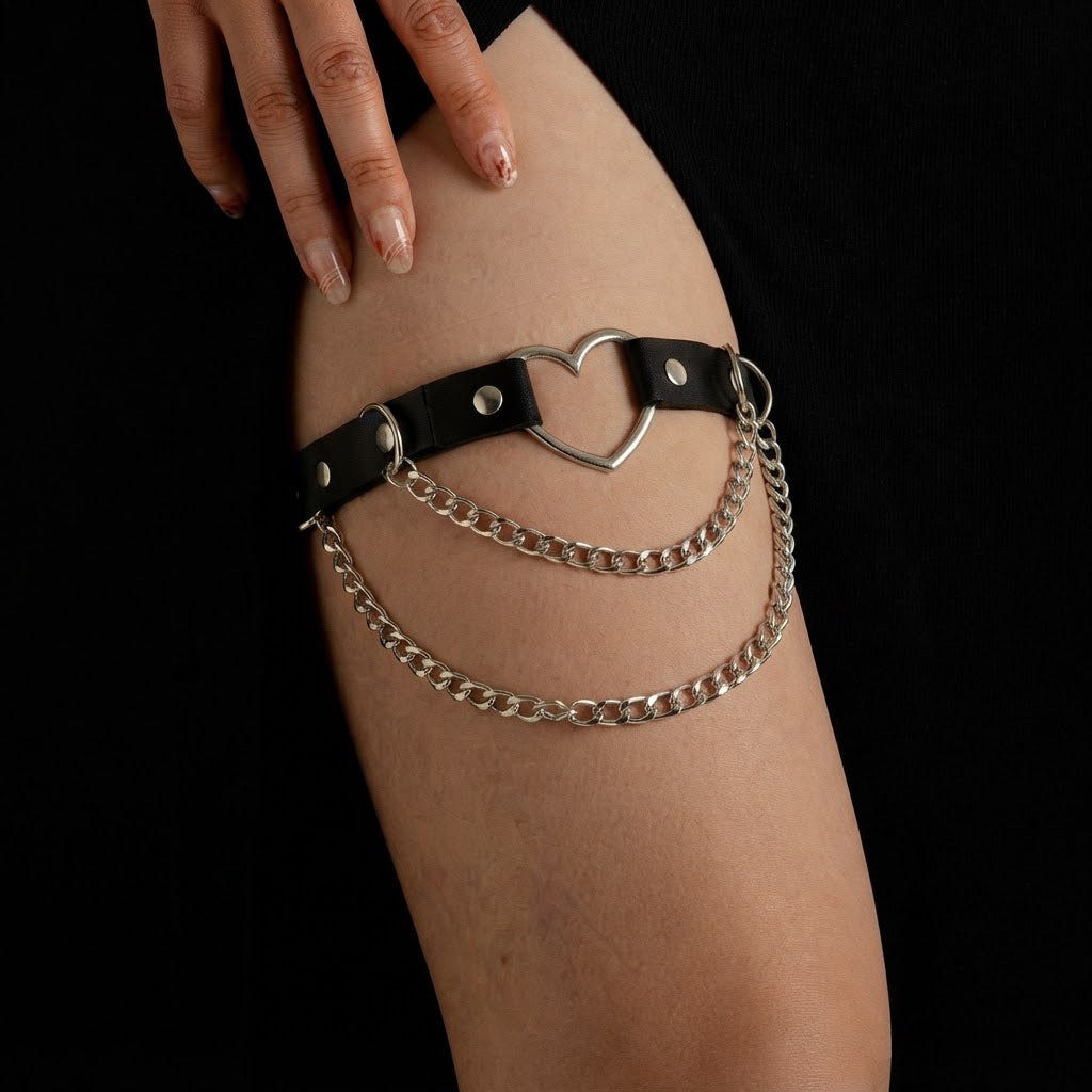 Heart thigh Garter