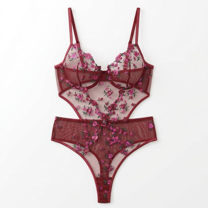 Burgundy Blossom Bodysuit