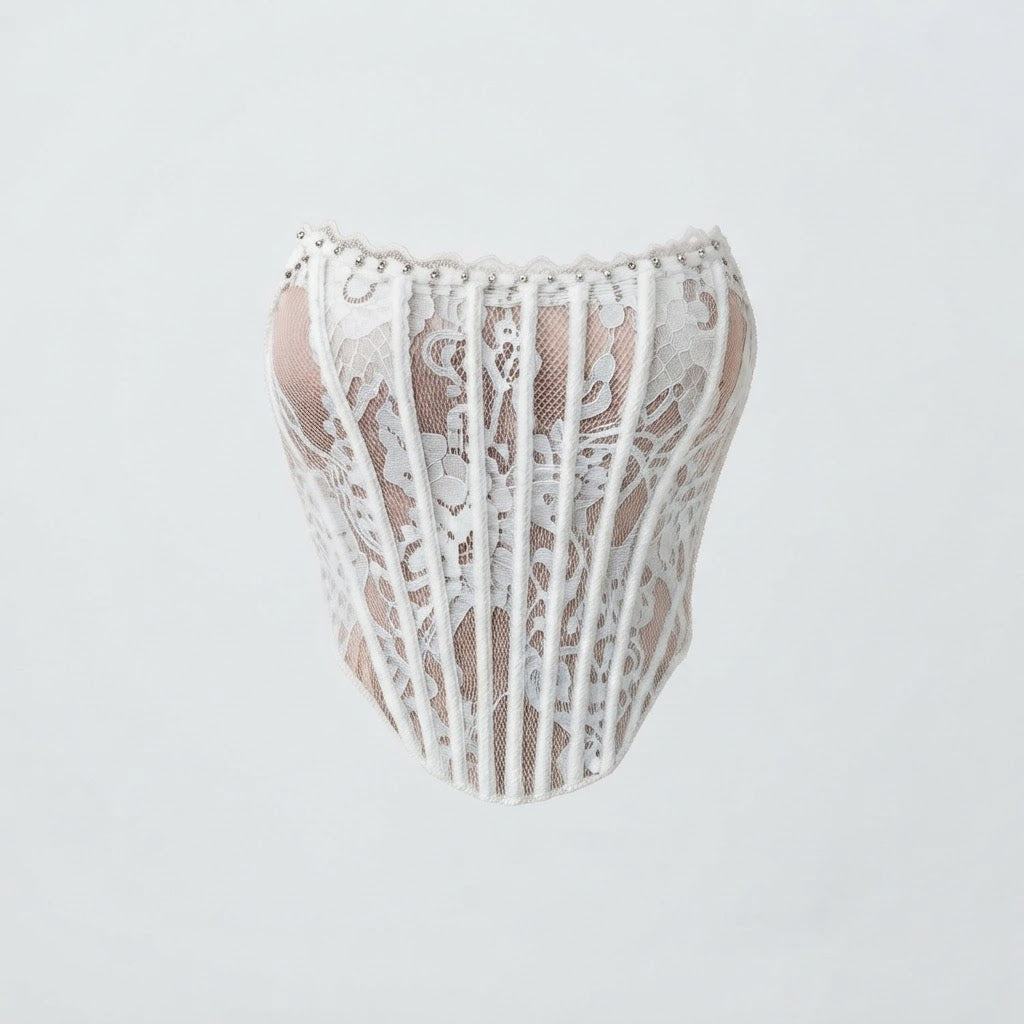 White Longline Corset