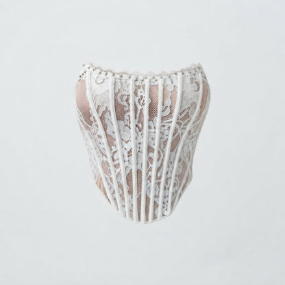 White Longline Corset