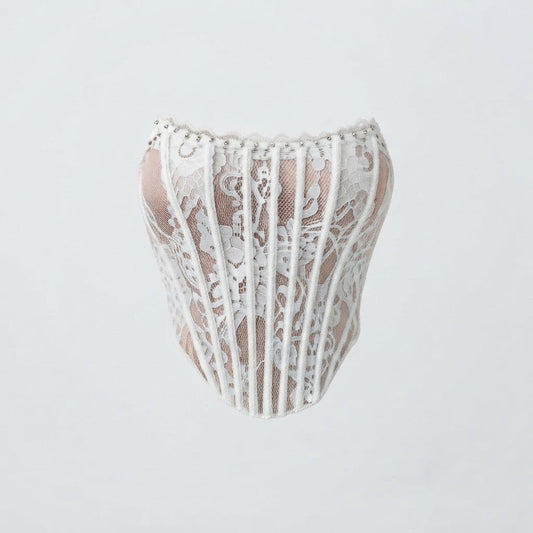 White Longline Corset