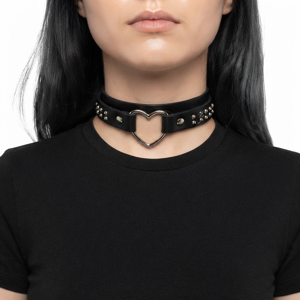 Heart Charm Choker