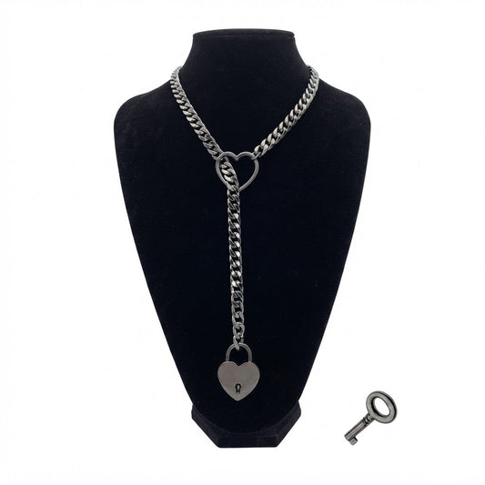 Heart Lock and Key Necklace