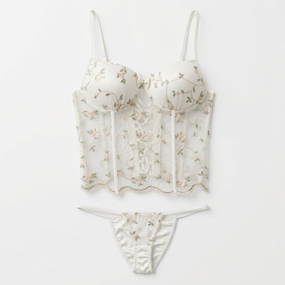 Sage Blossom Corset Set