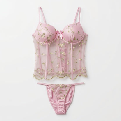 Sage Blossom Corset Set