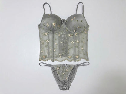 Sage Blossom Corset Set